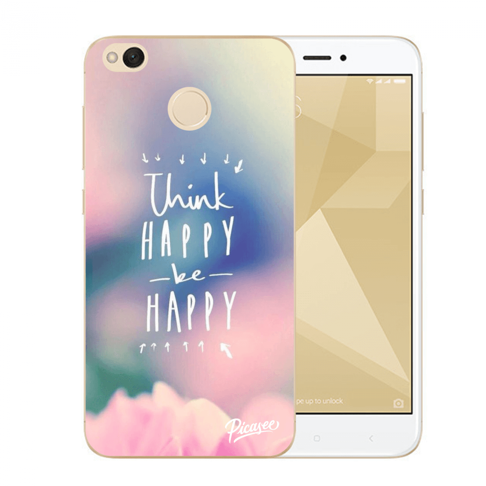 Picasee silikónový prehľadný obal pre Xiaomi Redmi 4X Global - Think happy be happy