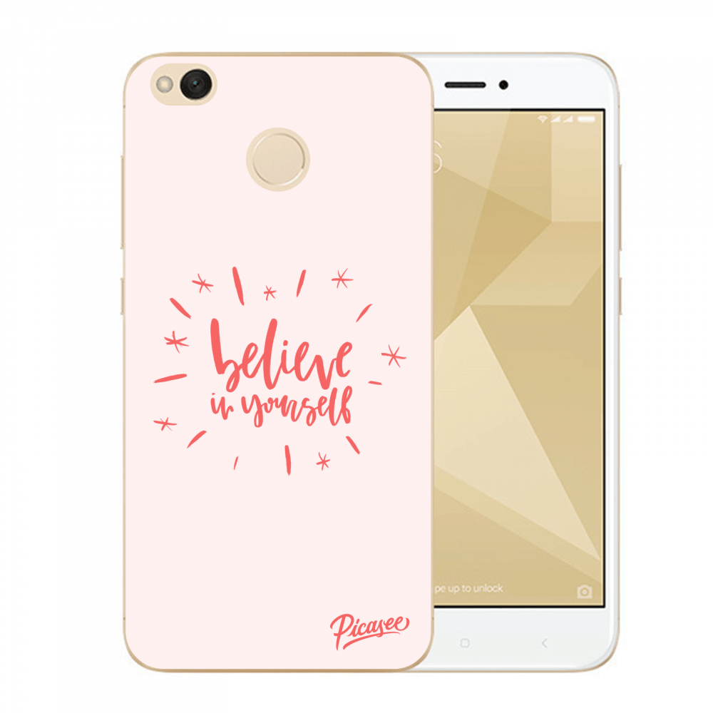 Picasee silikónový prehľadný obal pre Xiaomi Redmi 4X Global - Believe in yourself