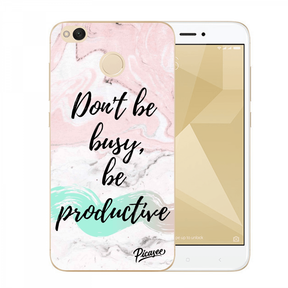 Picasee plastový prehľadný obal pre Xiaomi Redmi 4X Global - Don't be busy, be productive