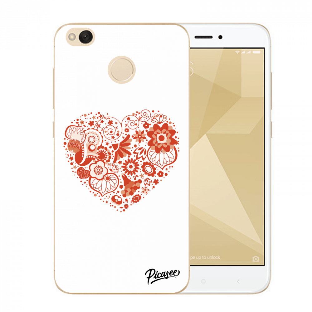 Picasee silikónový prehľadný obal pre Xiaomi Redmi 4X Global - Big heart