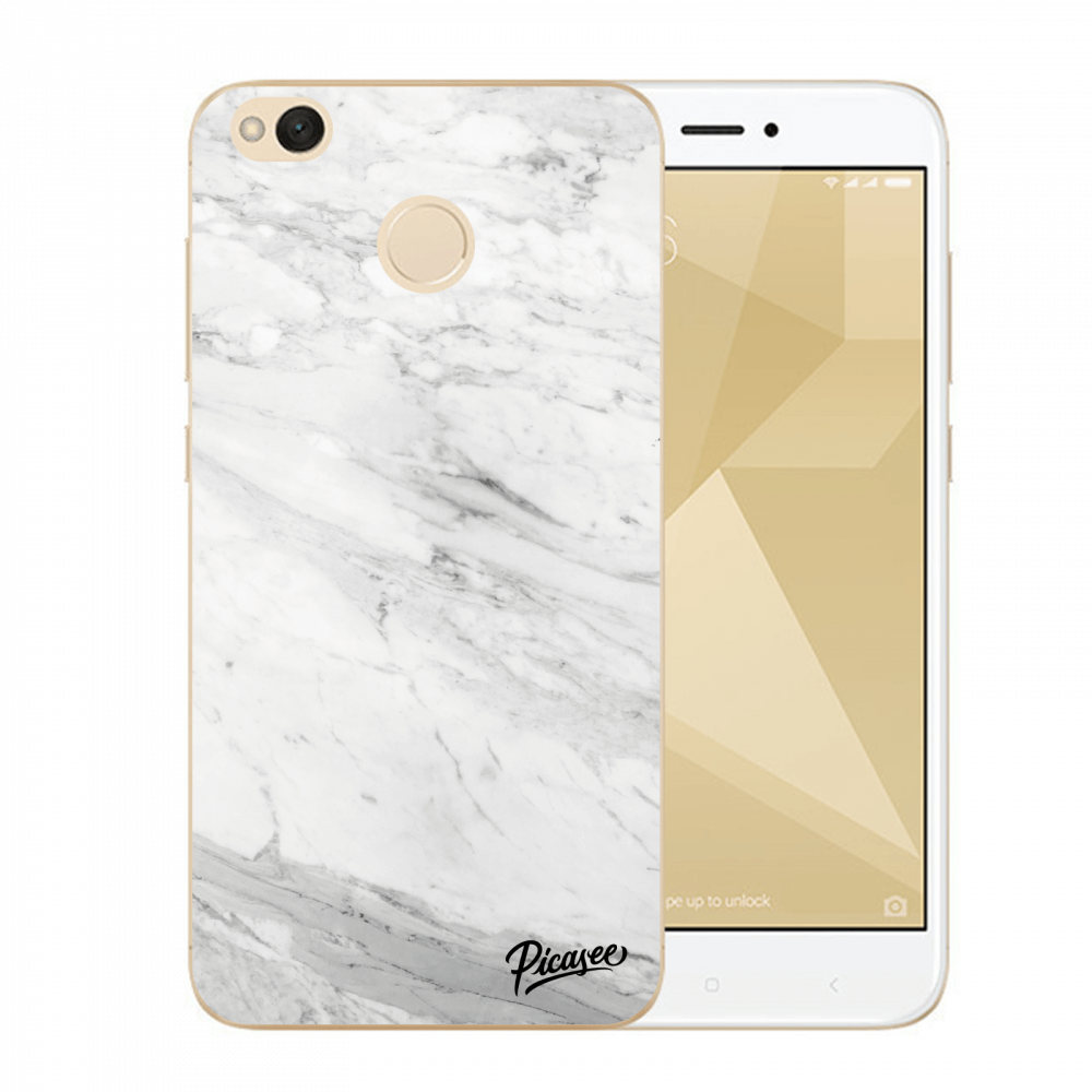 Picasee plastový prehľadný obal pre Xiaomi Redmi 4X Global - White marble