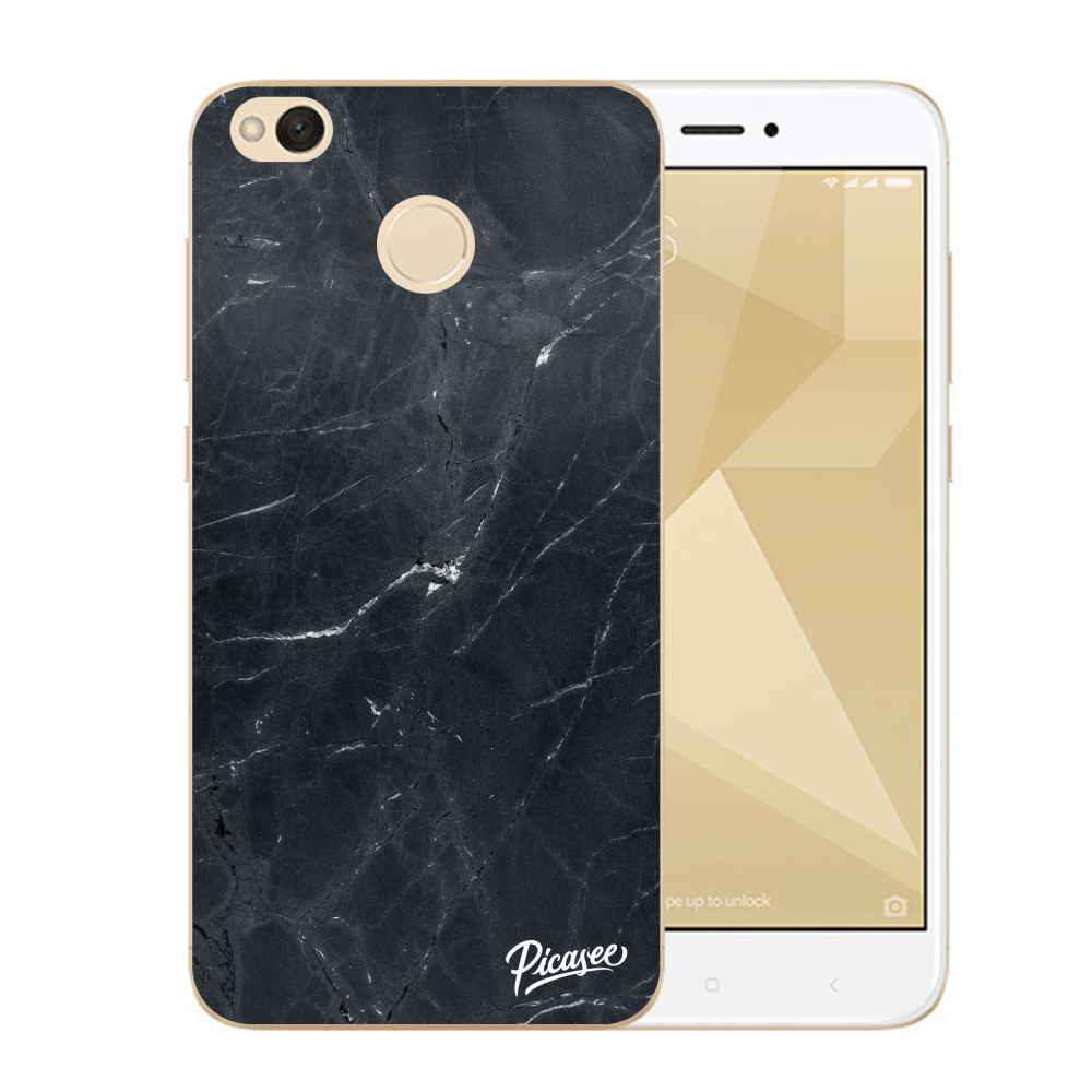 Picasee silikónový prehľadný obal pre Xiaomi Redmi 4X Global - Black marble