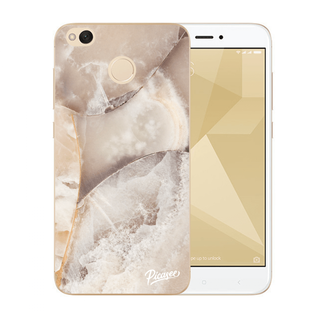 Picasee silikónový prehľadný obal pre Xiaomi Redmi 4X Global - Cream marble