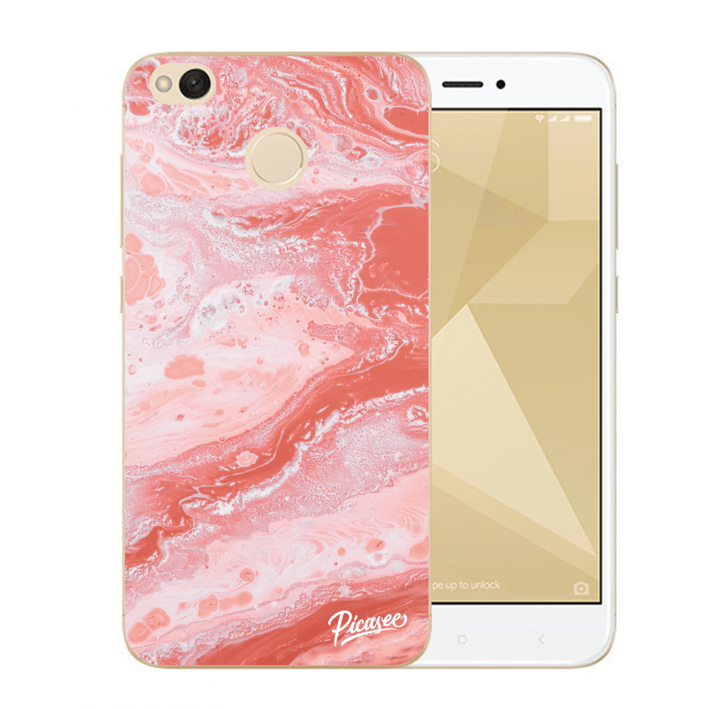 Picasee silikónový prehľadný obal pre Xiaomi Redmi 4X Global - Red liquid