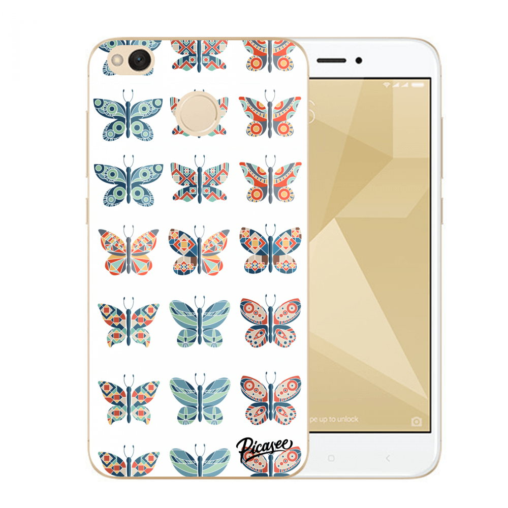 Picasee silikónový prehľadný obal pre Xiaomi Redmi 4X Global - Butterflies