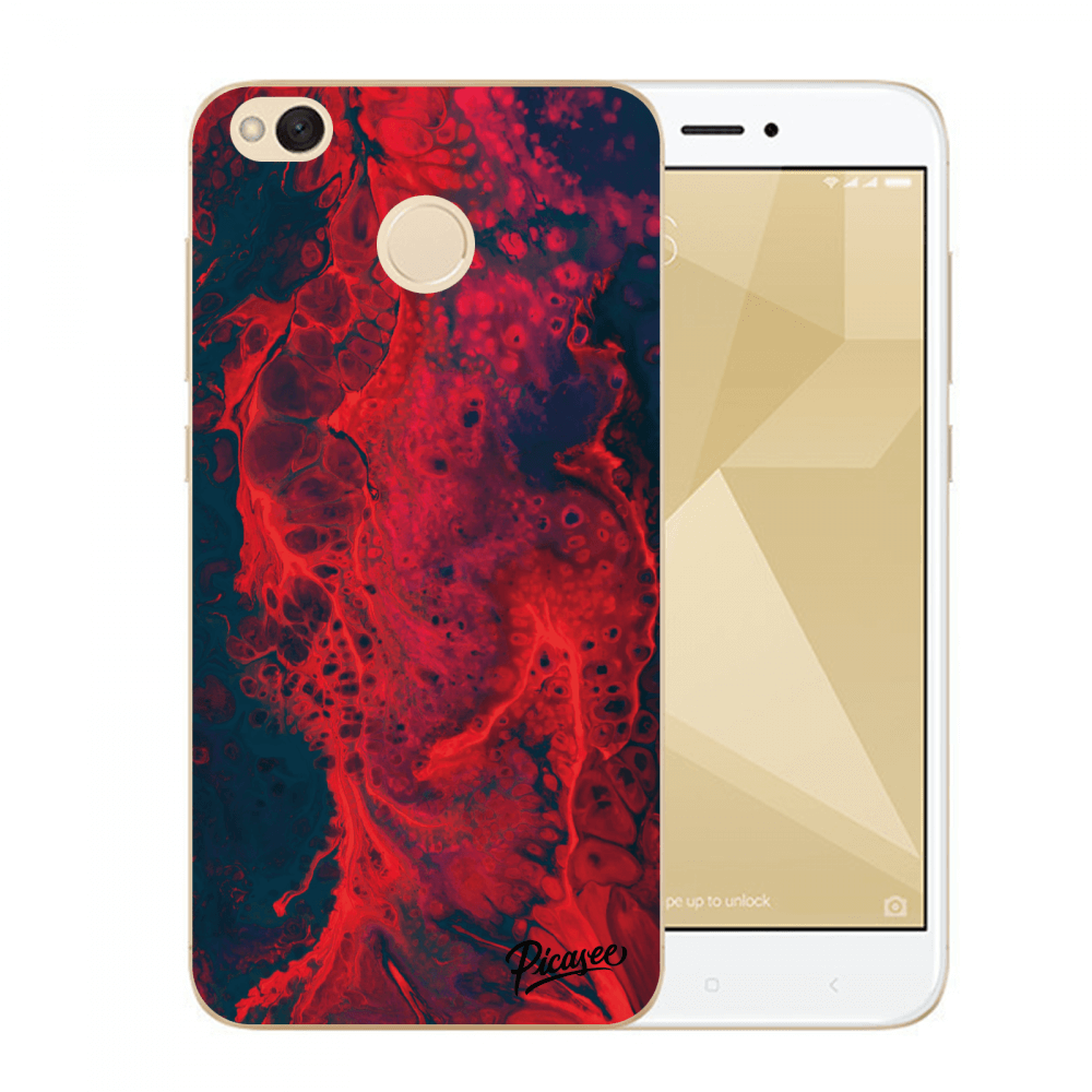 Picasee silikónový prehľadný obal pre Xiaomi Redmi 4X Global - Organic red