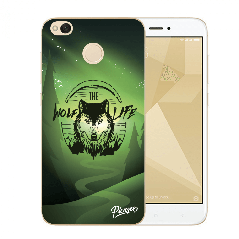 Picasee silikónový prehľadný obal pre Xiaomi Redmi 4X Global - Wolf life