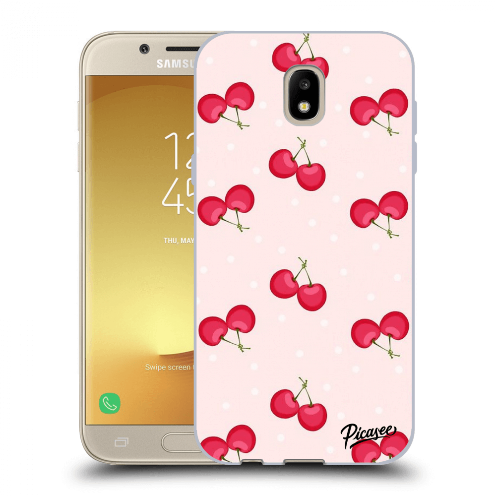 Picasee silikónový čierny obal pre Samsung Galaxy J5 2017 J530F - Cherries