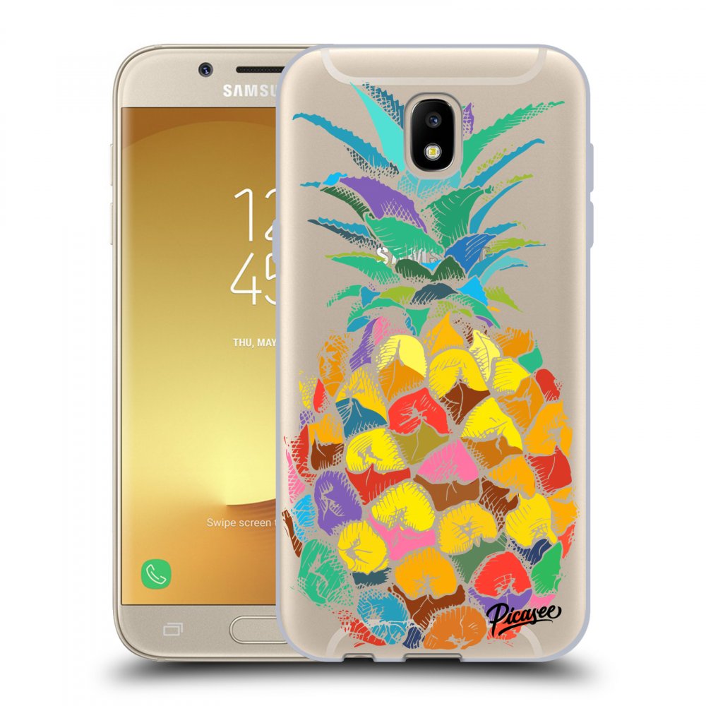 Picasee silikónový prehľadný obal pre Samsung Galaxy J5 2017 J530F - Pineapple