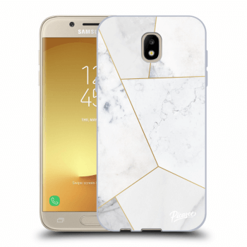 Picasee silikónový prehľadný obal pre Samsung Galaxy J5 2017 J530F - White tile