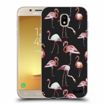 Picasee silikónový čierny obal pre Samsung Galaxy J5 2017 J530F - Flamingos