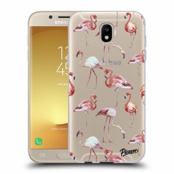 Picasee silikónový prehľadný obal pre Samsung Galaxy J5 2017 J530F - Flamingos