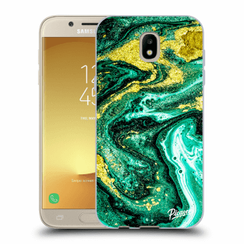 Picasee silikónový čierny obal pre Samsung Galaxy J5 2017 J530F - Green Gold