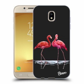 Picasee silikónový čierny obal pre Samsung Galaxy J5 2017 J530F - Flamingos couple