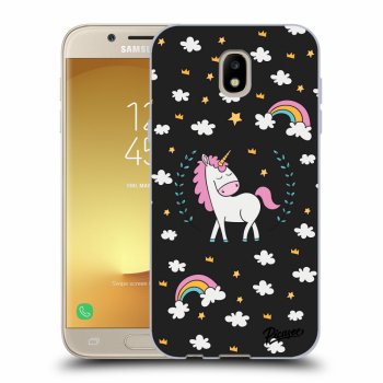 Picasee silikónový čierny obal pre Samsung Galaxy J5 2017 J530F - Unicorn star heaven