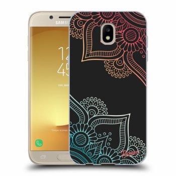 Picasee silikónový čierny obal pre Samsung Galaxy J5 2017 J530F - Flowers pattern