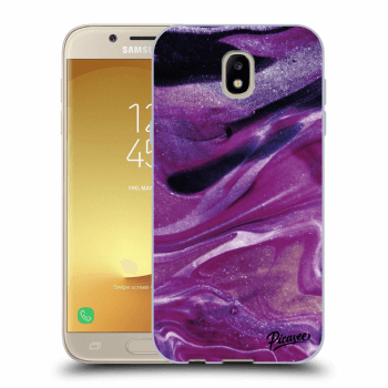 Picasee silikónový čierny obal pre Samsung Galaxy J5 2017 J530F - Purple glitter