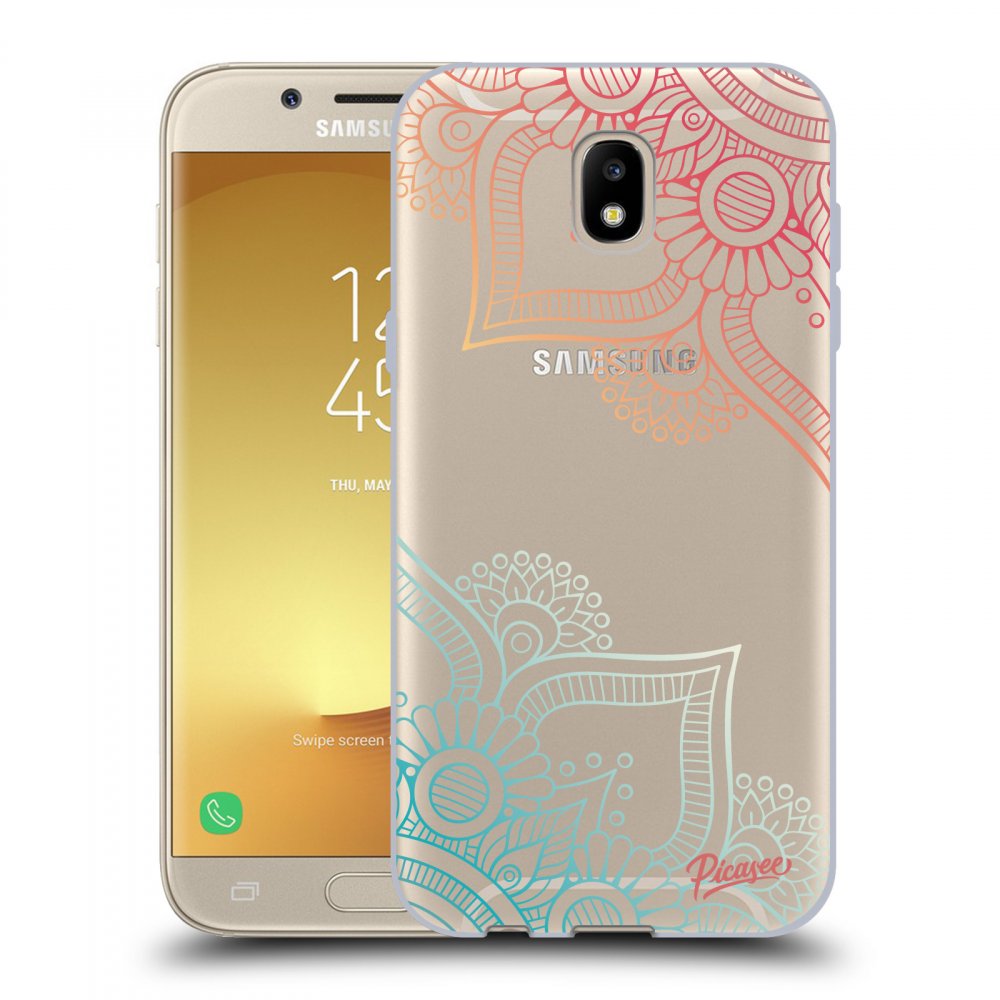 Picasee silikónový prehľadný obal pre Samsung Galaxy J5 2017 J530F - Flowers pattern