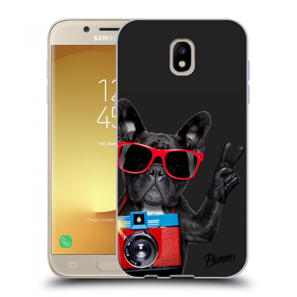 Picasee silikónový čierny obal pre Samsung Galaxy J5 2017 J530F - French Bulldog