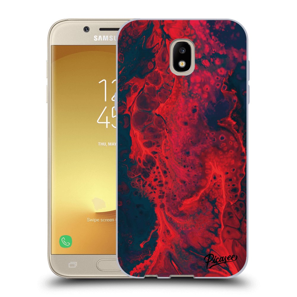 Picasee silikónový čierny obal pre Samsung Galaxy J5 2017 J530F - Organic red
