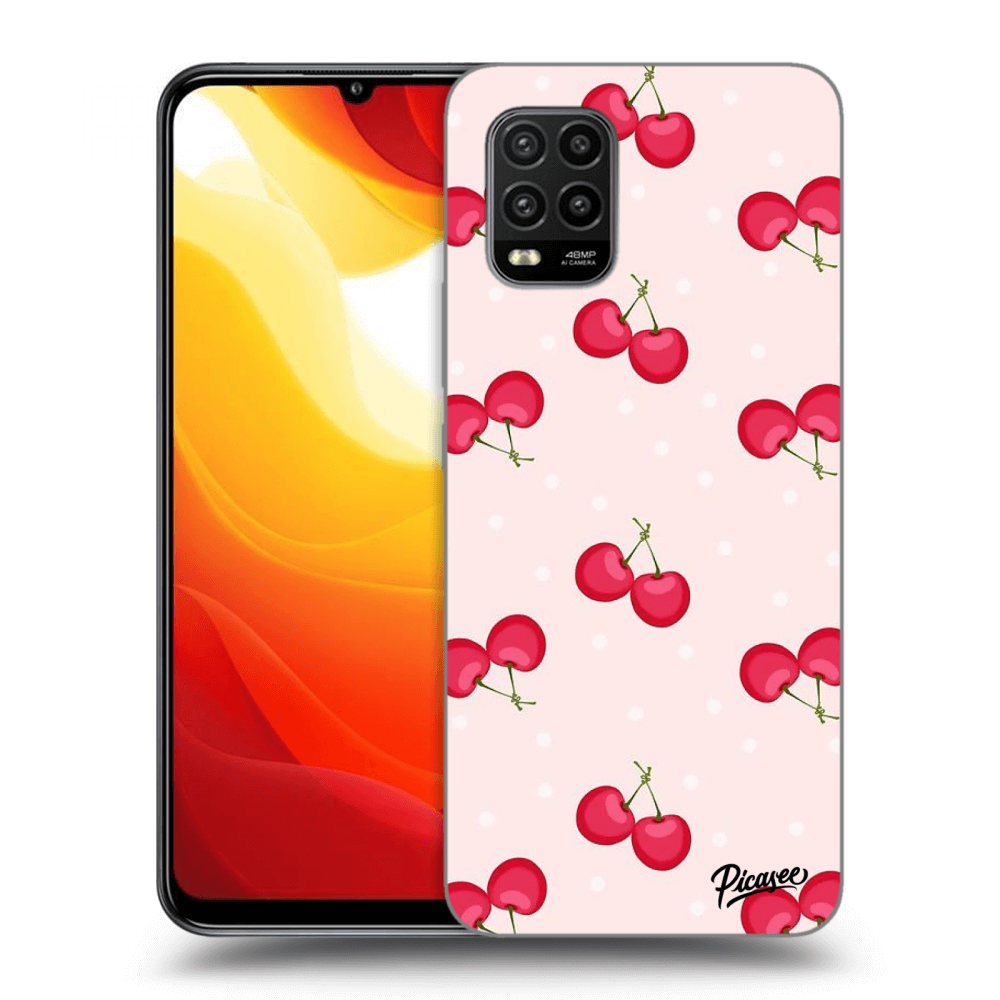 Picasee silikónový čierny obal pre Xiaomi Mi 10 Lite - Cherries