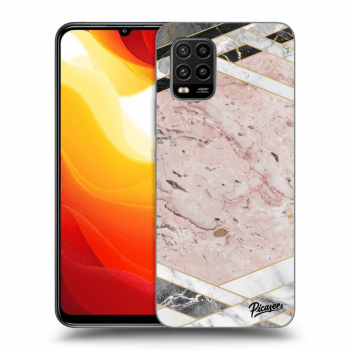 Picasee silikónový čierny obal pre Xiaomi Mi 10 Lite - Pink geometry