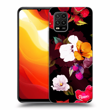 Picasee silikónový čierny obal pre Xiaomi Mi 10 Lite - Flowers and Berries