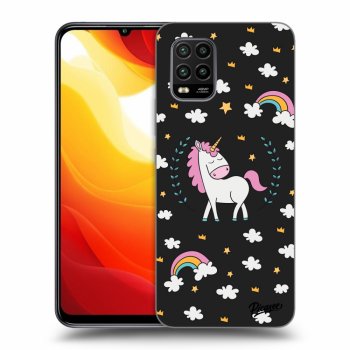 Picasee silikónový čierny obal pre Xiaomi Mi 10 Lite - Unicorn star heaven