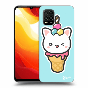 Picasee silikónový čierny obal pre Xiaomi Mi 10 Lite - Ice Cream Cat
