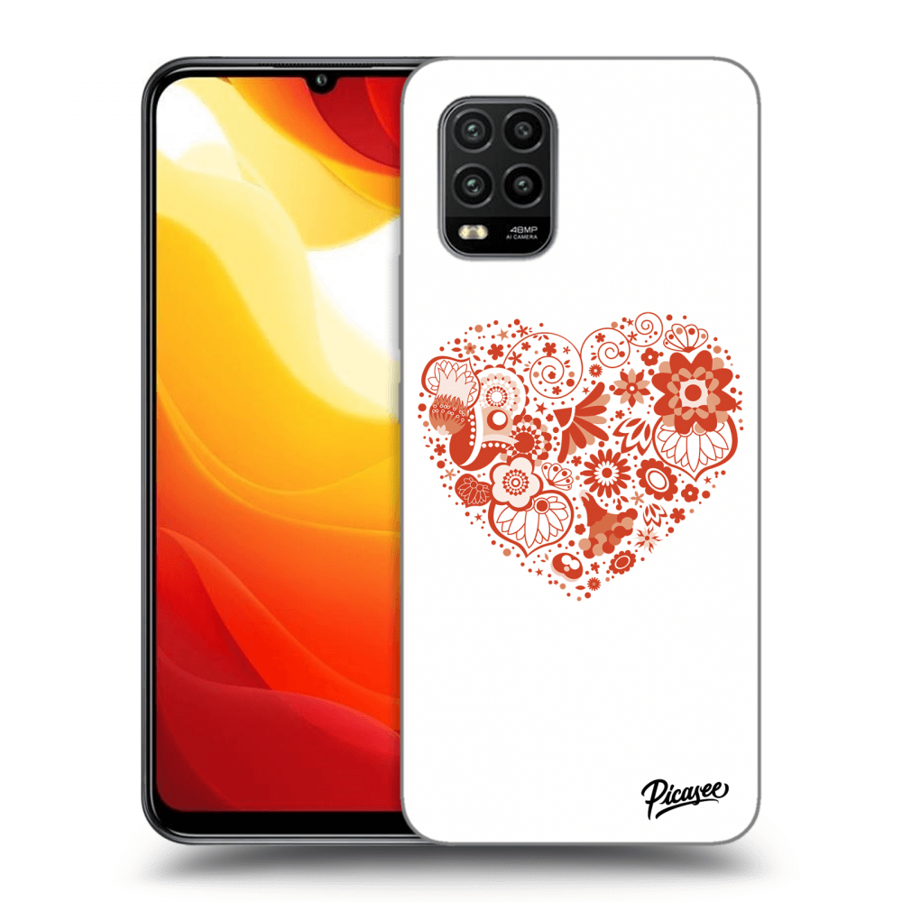 Picasee silikónový čierny obal pre Xiaomi Mi 10 Lite - Big heart