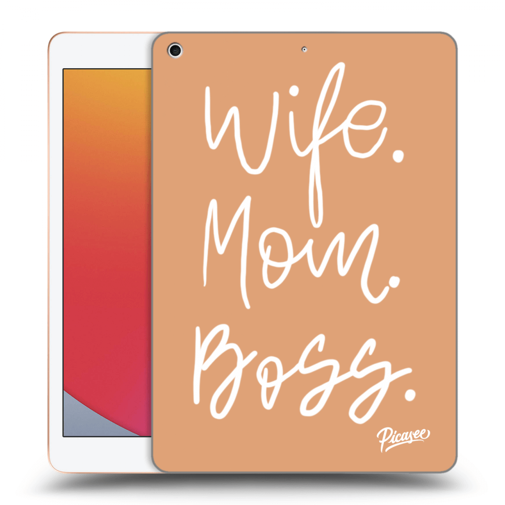 Picasee silikónový prehľadný obal pre Apple iPad 10.2" 2020 (8. gen) - Boss Mama