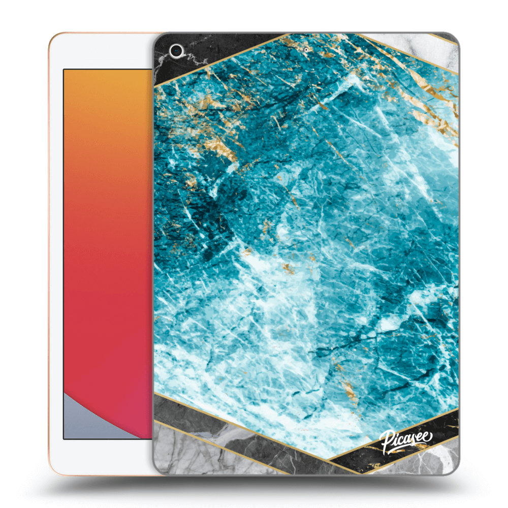 Picasee silikónový čierny obal pre Apple iPad 10.2" 2020 (8. gen) - Blue geometry