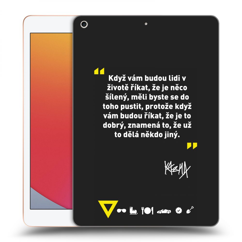 Picasee silikónový čierny obal pre Apple iPad 10.2" 2020 (8. gen) - Kazma - MĚLI BYSTE SE DO TOHO PUSTIT