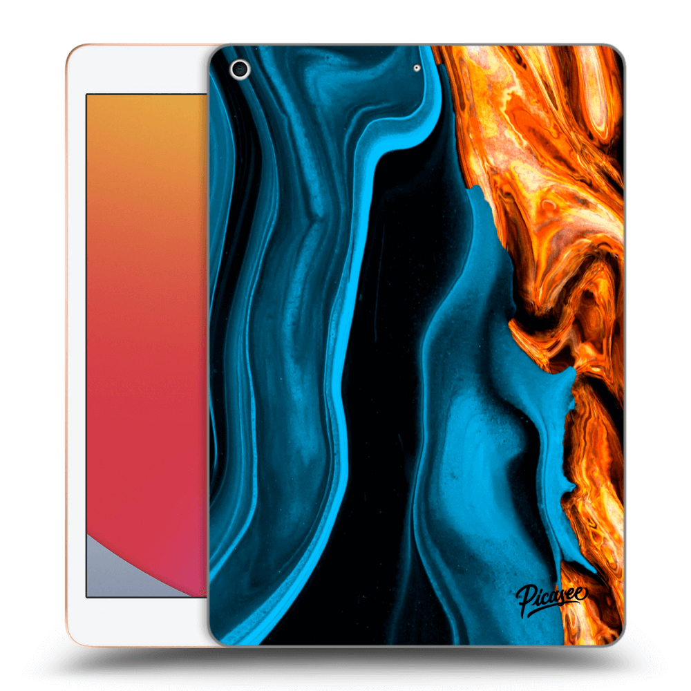 Picasee silikónový prehľadný obal pre Apple iPad 10.2" 2020 (8. gen) - Gold blue