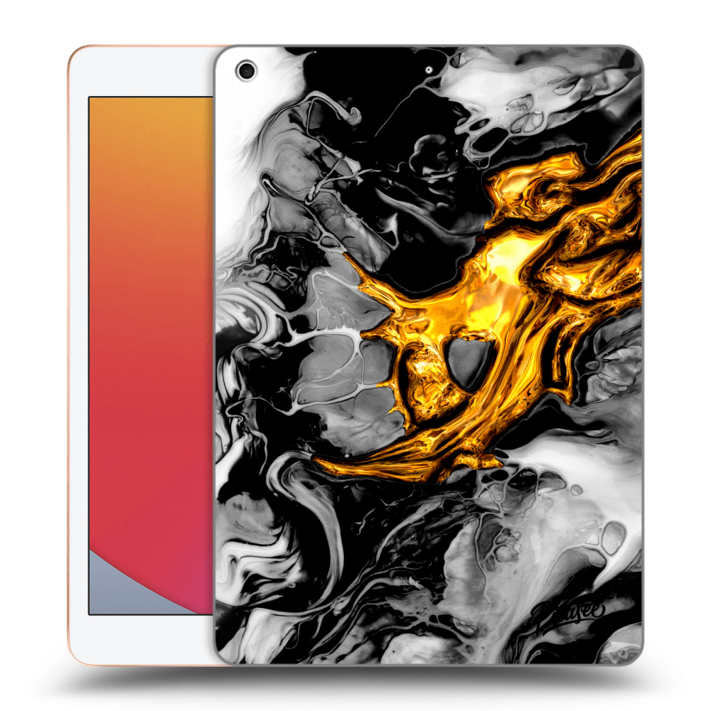 Picasee silikónový prehľadný obal pre Apple iPad 10.2" 2020 (8. gen) - Black Gold 2