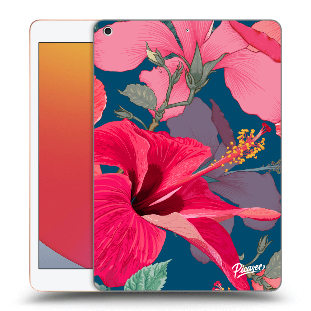 Picasee silikónový prehľadný obal pre Apple iPad 10.2" 2020 (8. gen) - Hibiscus