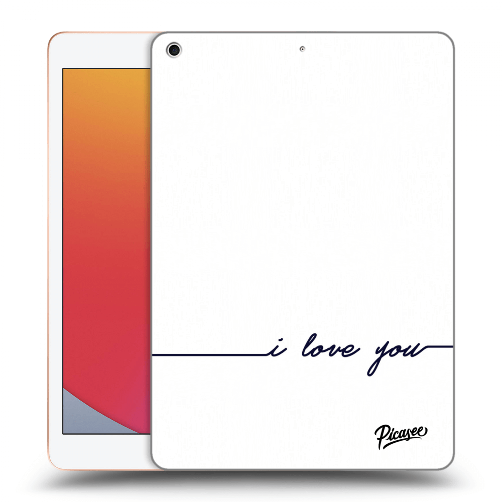 Picasee silikónový čierny obal pre Apple iPad 10.2" 2020 (8. gen) - I love you