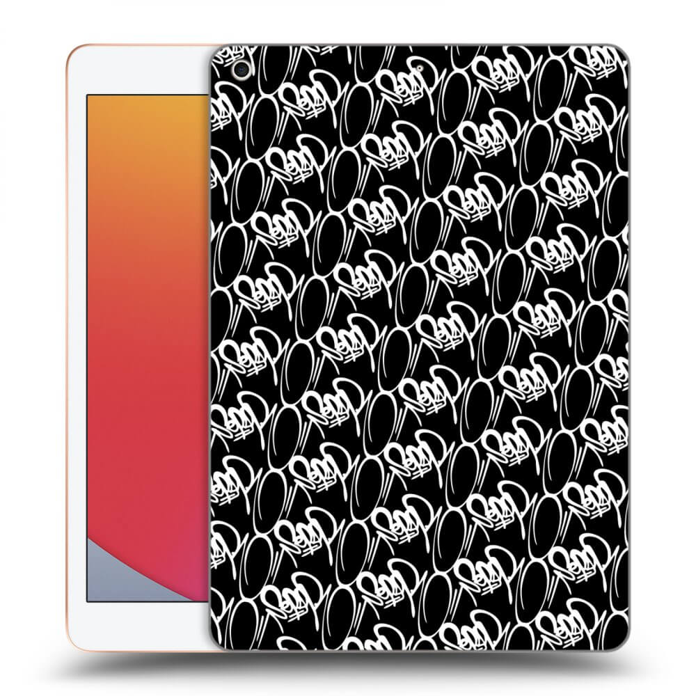 Picasee silikónový čierny obal pre Apple iPad 10.2" 2020 (8. gen) - Separ - White On Black 2