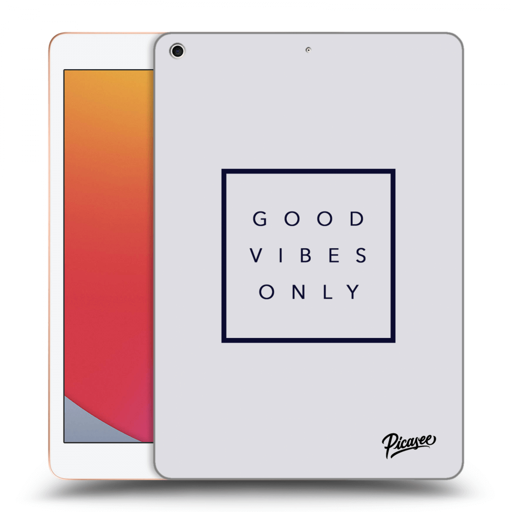 Picasee silikónový prehľadný obal pre Apple iPad 10.2" 2020 (8. gen) - Good vibes only