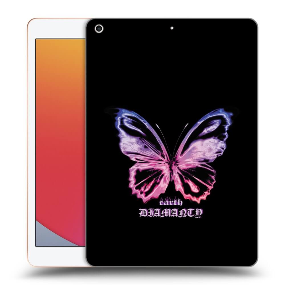 Picasee silikónový prehľadný obal pre Apple iPad 10.2" 2020 (8. gen) - Diamanty Purple