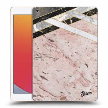 Picasee silikónový čierny obal pre Apple iPad 10.2" 2020 (8. gen) - Pink geometry