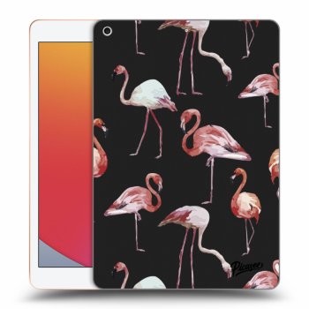 Picasee silikónový čierny obal pre Apple iPad 10.2" 2020 (8. gen) - Flamingos
