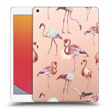 Picasee silikónový prehľadný obal pre Apple iPad 10.2" 2020 (8. gen) - Flamingos