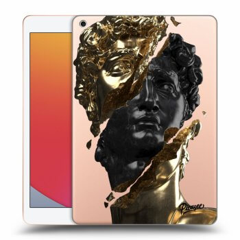 Picasee silikónový prehľadný obal pre Apple iPad 10.2" 2020 (8. gen) - Gold - Black