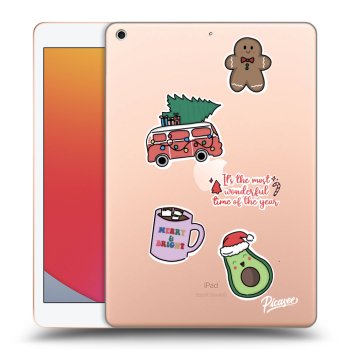 Picasee silikónový prehľadný obal pre Apple iPad 10.2" 2020 (8. gen) - Christmas Stickers