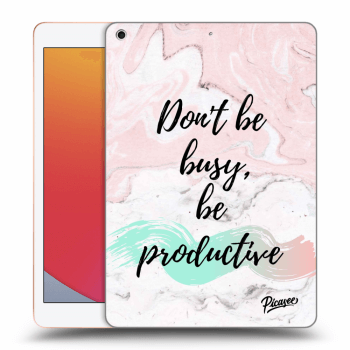 Picasee silikónový prehľadný obal pre Apple iPad 10.2" 2020 (8. gen) - Don't be busy, be productive