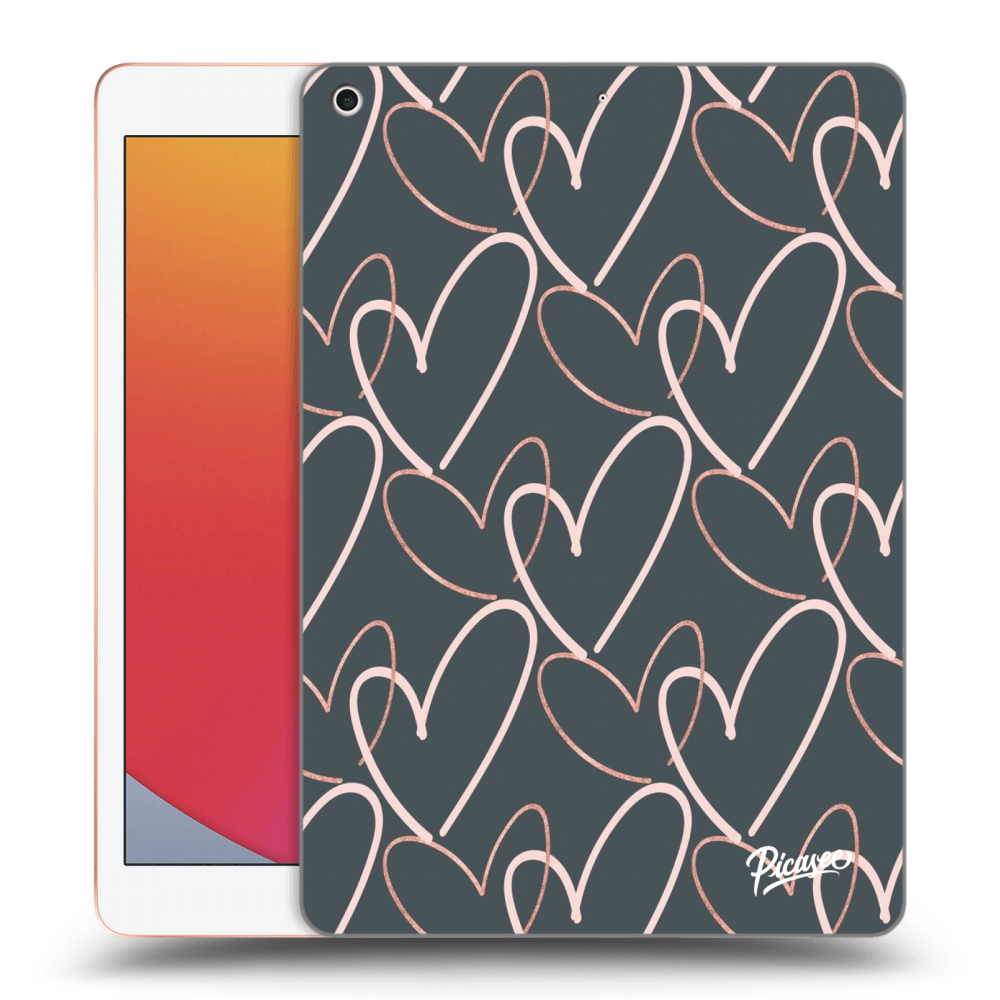 Picasee silikónový čierny obal pre Apple iPad 10.2" 2020 (8. gen) - Lots of love