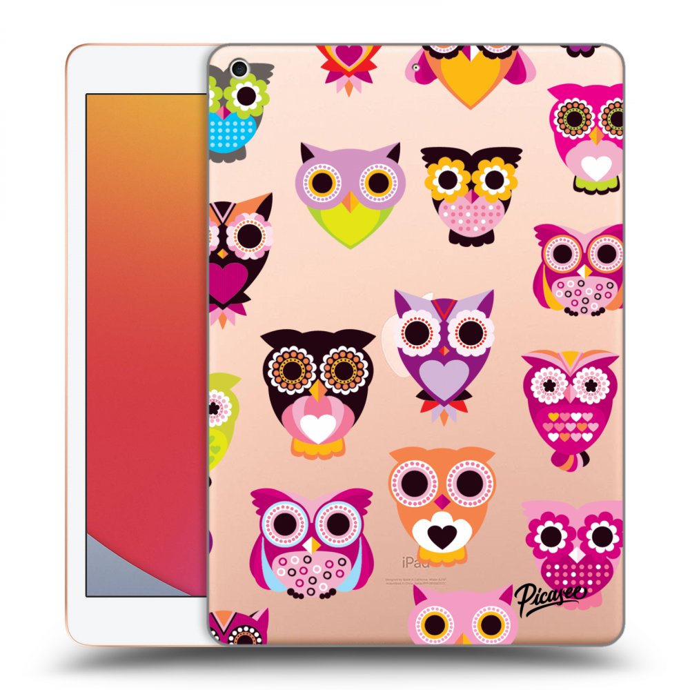 Picasee silikónový prehľadný obal pre Apple iPad 10.2" 2020 (8. gen) - Owls