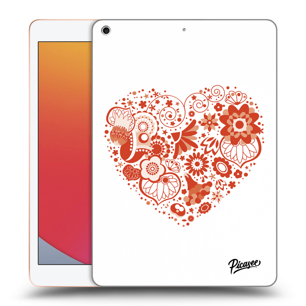 Picasee silikónový čierny obal pre Apple iPad 10.2" 2020 (8. gen) - Big heart