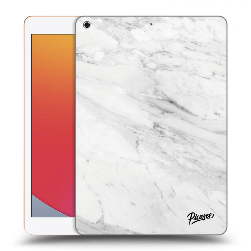 Picasee silikónový čierny obal pre Apple iPad 10.2" 2020 (8. gen) - White marble